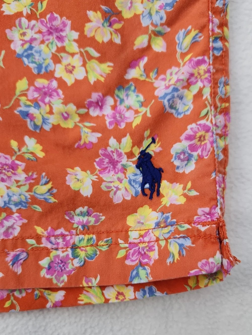Polo Ralph Lauren Men’s Orange Floral Adjuster-Tab Shorts Size 30